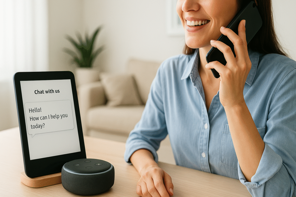 Amazon help for orders and deliveries with tracking app open