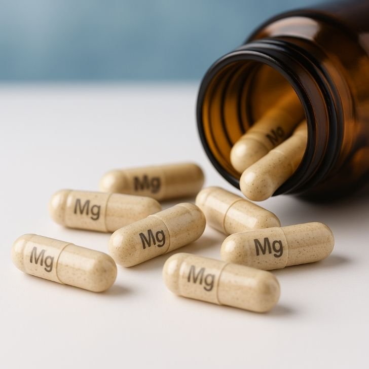 Magnesium capsules used for improving sleep quality naturally