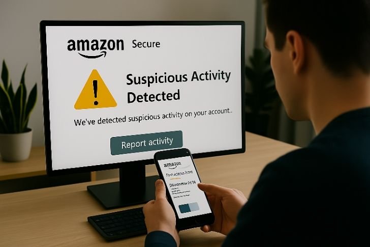 Report suspicious activity on Amazon from account settings