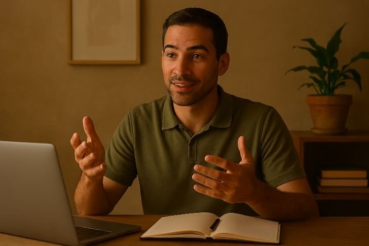Expert giving advice on choosing between sound therapy and silence for stress relief