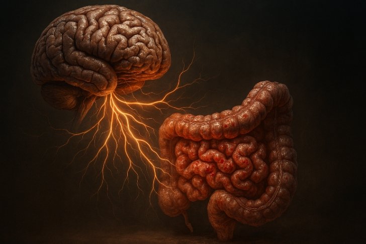 Featured illustration showing the hidden link between stress and gut inflammation, highlighting the mind-gut connection