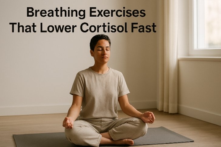 Breathing exercises that lower cortisol fast for natural stress relief