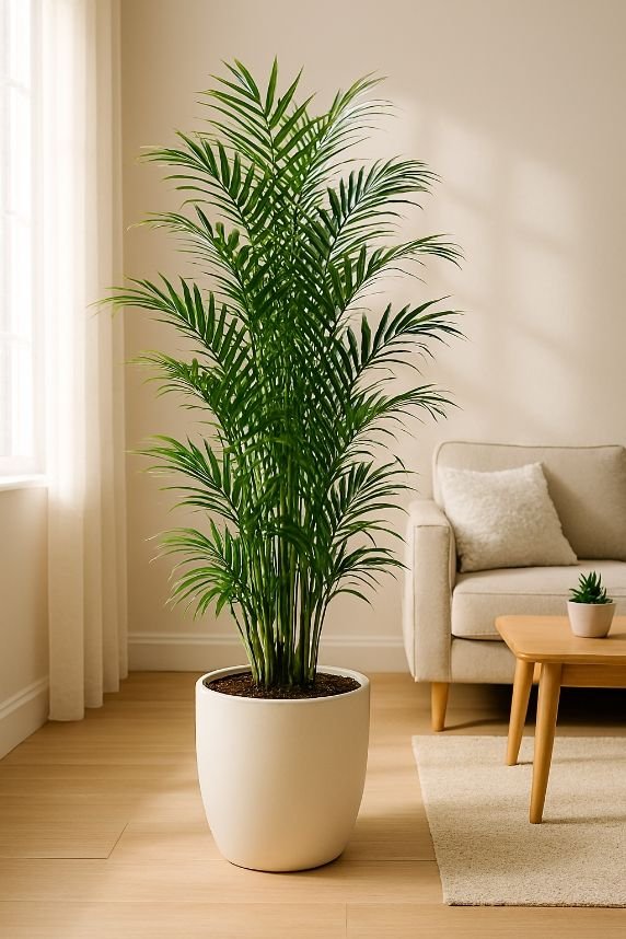 Bamboo palm improves indoor air quality and adds tropical atmosphere