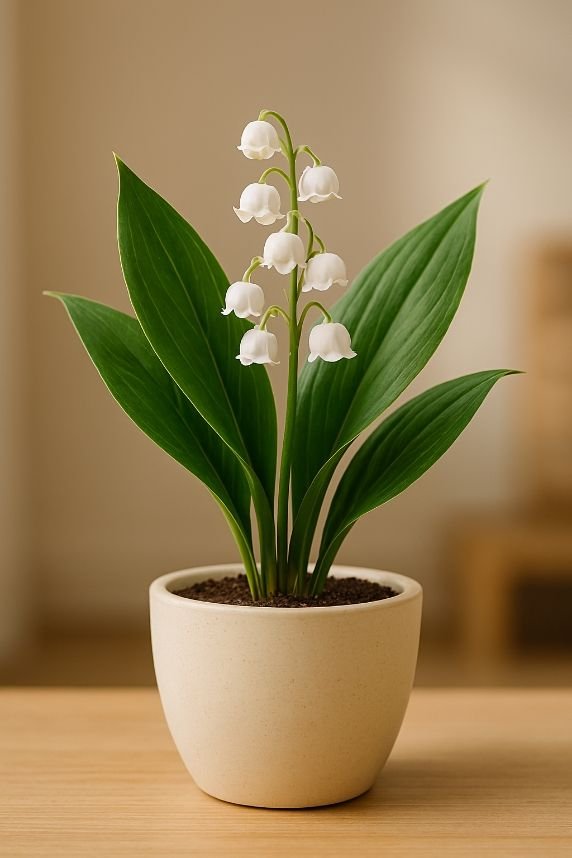 Lily of the valley enhances air quality and mental clarity with fragrance