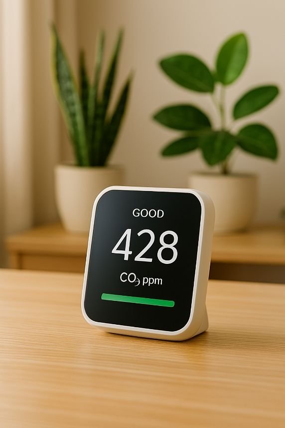 Smart air quality monitor to track indoor wellness and focus