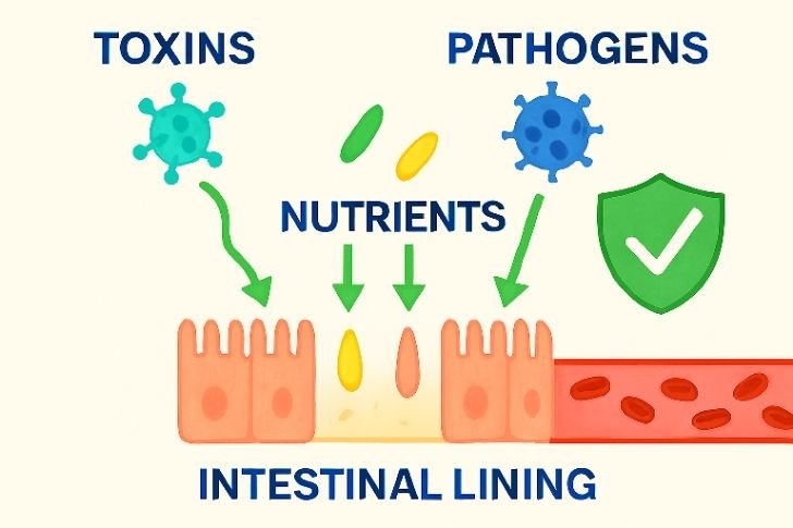 Gut barrier protecting immunity from harmful invaders