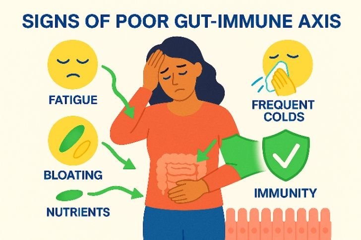 Common signs of poor gut immune axis balance
