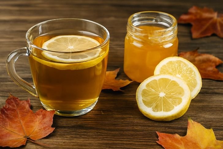 natural immune boosters for fall like ginger tea, lemon, and honey