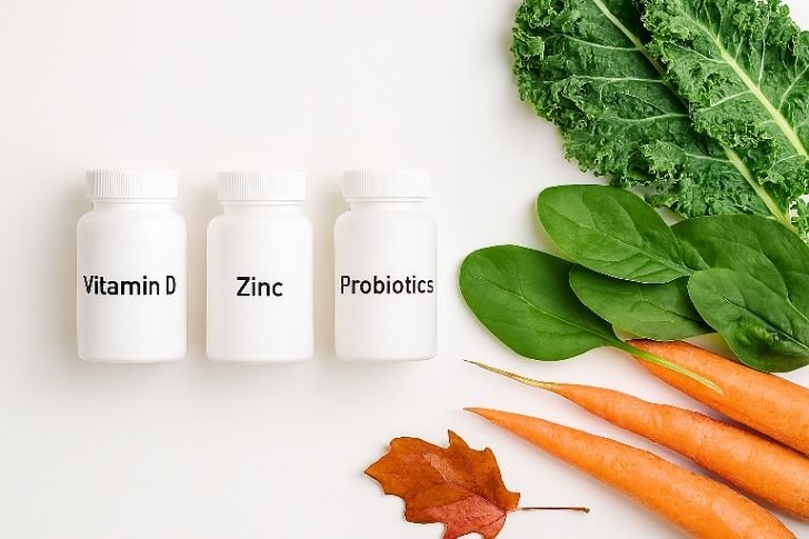 immune support vitamins in cold weather like vitamin D, zinc, and probiotics