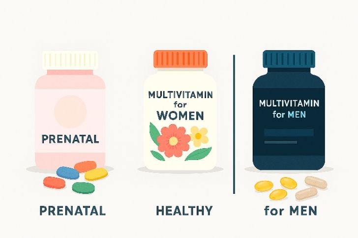 Best multivitamin for women, men, and prenatal vitamins comparison.