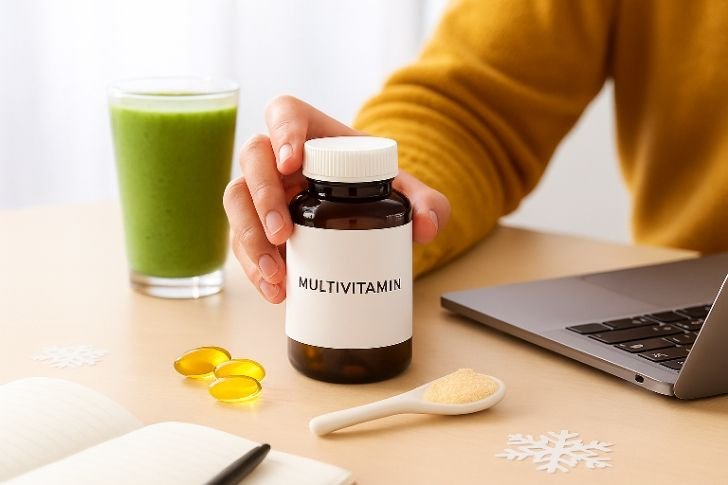 Should I take multivitamins? Balanced lifestyle with vitamins and supplements.