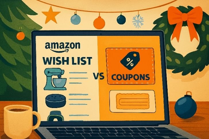amazon holiday shopping tips wish list and coupons 2025