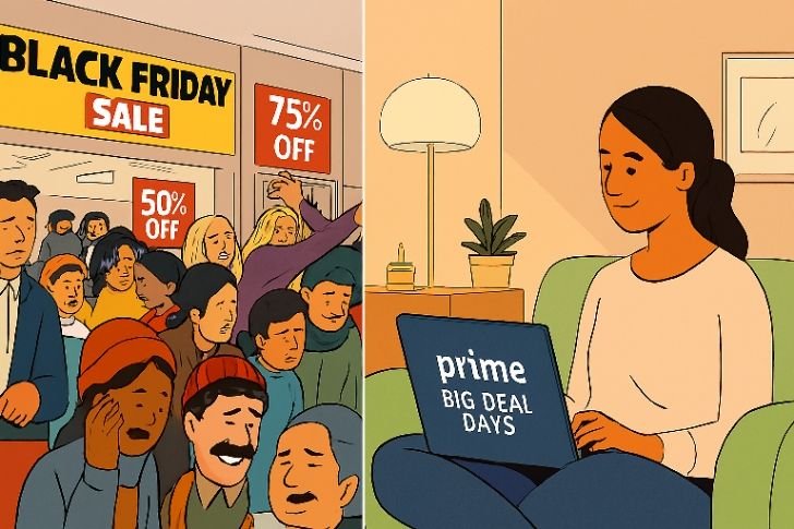 prime big deal days vs black friday 2025 shopping psychology differences